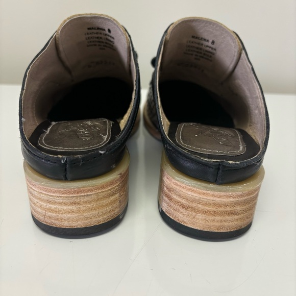 *Gifted* Freebird Leather Steven Malena Heeled Mule Clog Shoes Women’s Size 8 - Picture 8 of 10